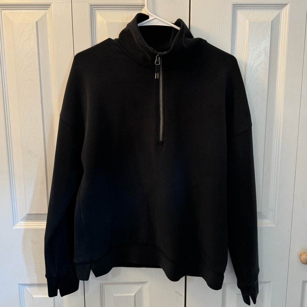 Quarter zip back pullover